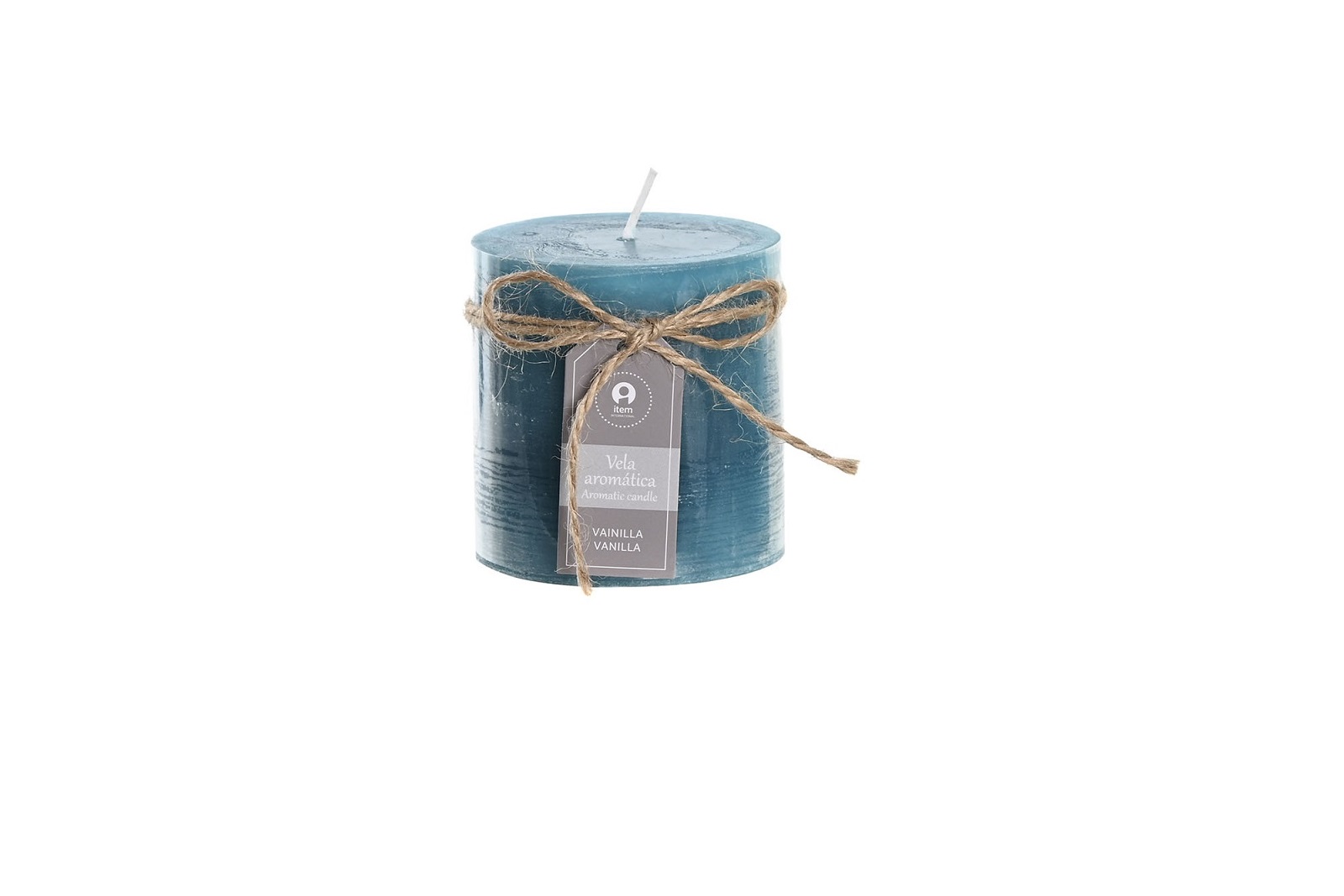 VELA CERA 6,8X6,8X7 215GR, 32 HORAS TURQUESA